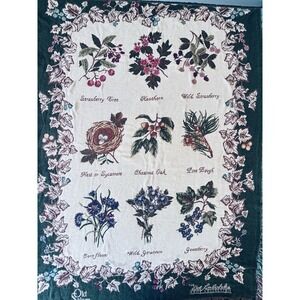 Bob Timberlake Home Collection Old Salem Floral Tree Tapestry Throw Blanket